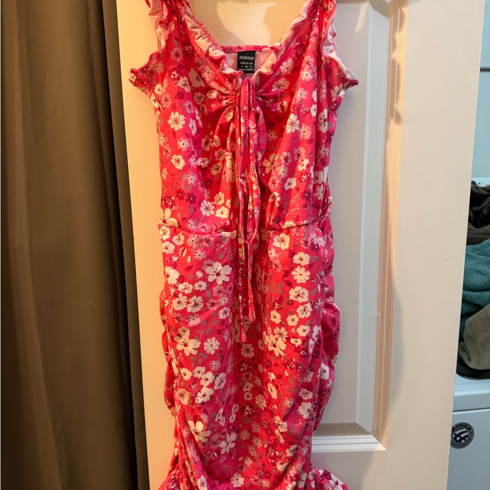 SHEIN Pink Floral Mini Dress